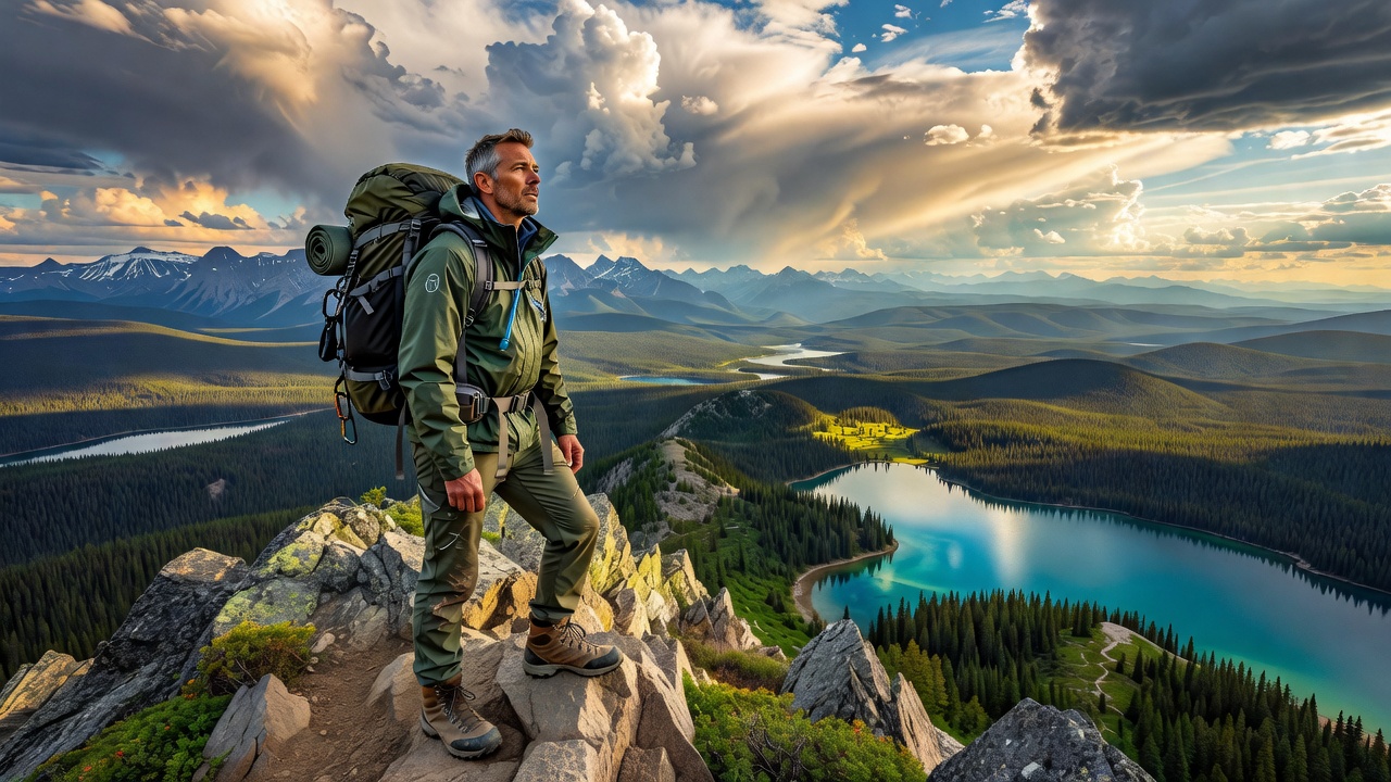Hiker on summit